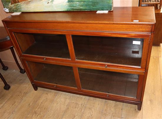 A Globe Wernicke style mahogany two section bookcase W.128cm